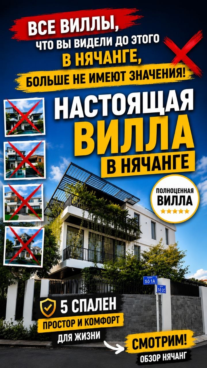 Вилла в аренду в Нячанге на западе · 50 000 000 VND